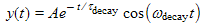 equation for an underdamped oscillating paramer