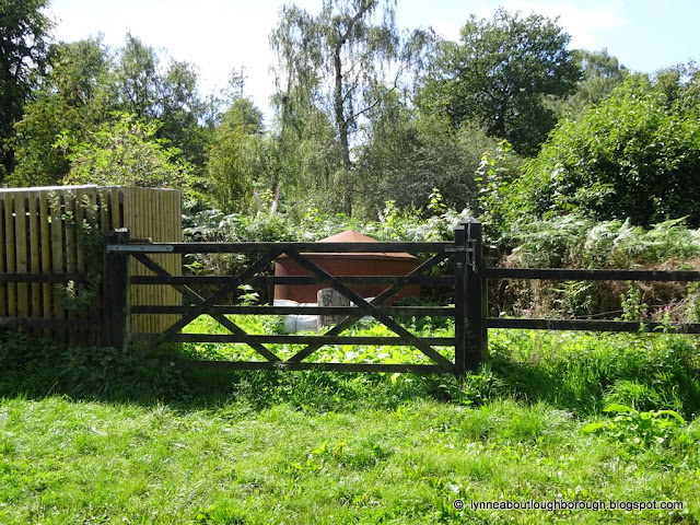 Charcoal burner behind a wooden fence