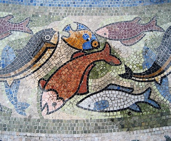 Fish mosaic. Batumi, Caucasus Georgia. April 2012. Credit: Mzuriana.