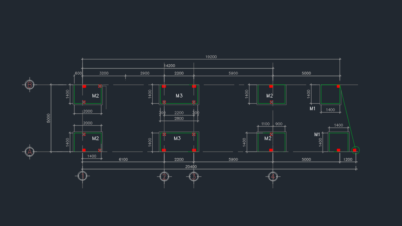 Bản vẽ nhà phố 5x19,2m 3 tầng full file Cad