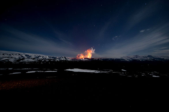 iceland volcano eyjafjallajokull. Iceland erupts