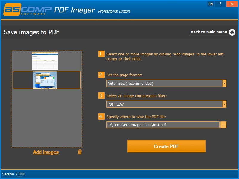 PDF Imager Professional 2.003