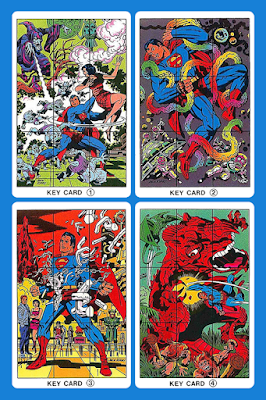 1971 Mattel Comic Game : Superman Key Card 1-4