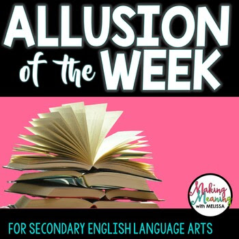 TpT Allusion of the Week provides 15-weeks of Allusions to increase student reading comprehension and cultural literacy.