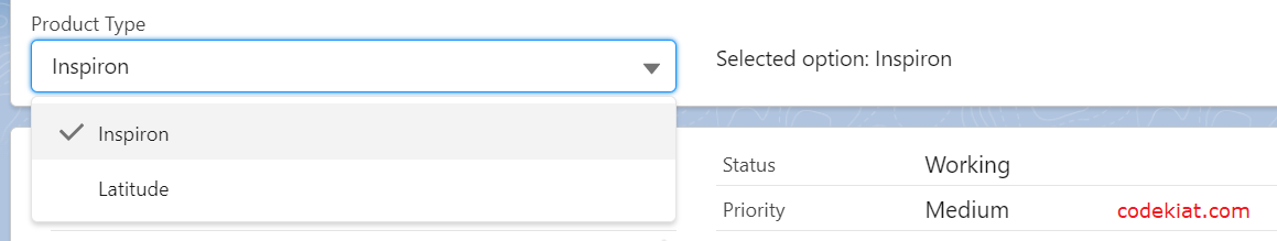 lightning-combobox example in salesforce