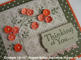 Stampin' Up!, Color Challenge, Sweater Weather DSP, Regals Collection Paper Pack, Thinking of You, Margaret Raburn