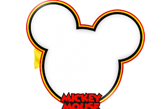 Mickey en Fondo Amarillo con Zigzags y Rojo con Lunares: Etiquetas para Candy Bar para Imprimir Gratis.