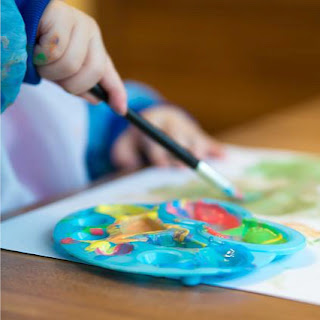 Child painting