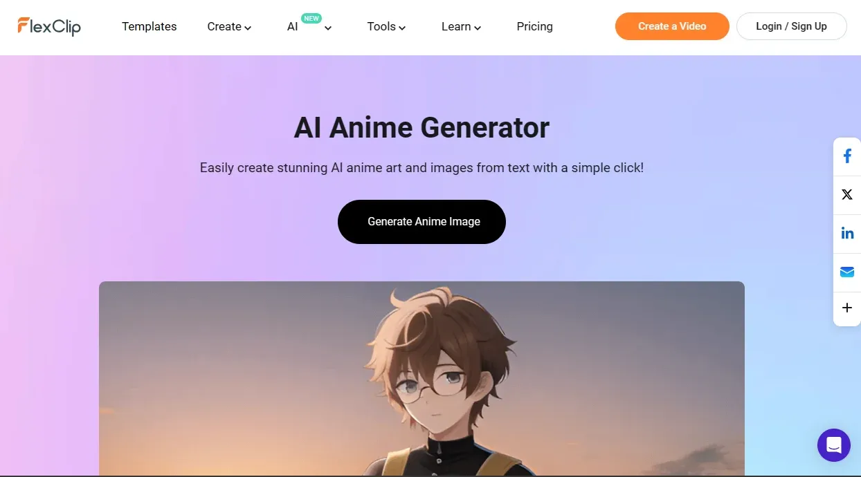 Flexclip - AI Anime Generator flexclip ai, flexclip pricing, flexclip review, flexclip ai generated anime characters, flexclip anime,