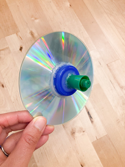 How to Make a recycled DIY Hovercraft STEM toy craft out of a CD with kids