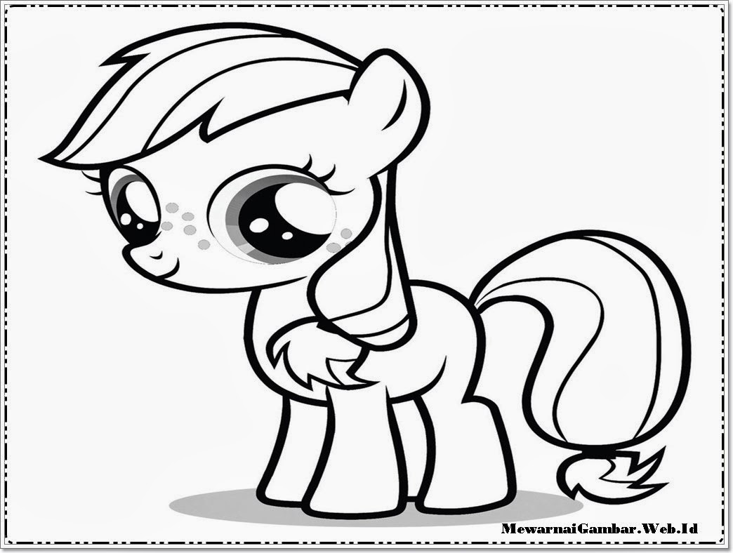 Kumpulan Sketsa Gambar  Mewarnai  Litlle Pony  Sketsabaru