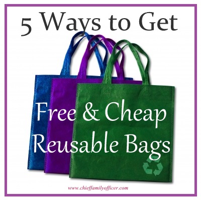 Ways to Get Free or Cheap Reusable Bags - chieffamilyofficer.com