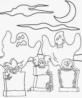 Halloween Ghosts for Coloring, part 2