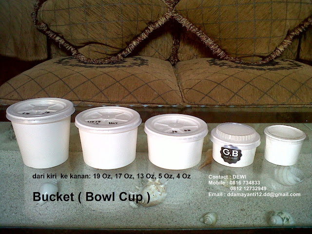 Bucket/ Bowl Cup, Soup Cup Dan Ice Cream Cup POLOS Minimal 
