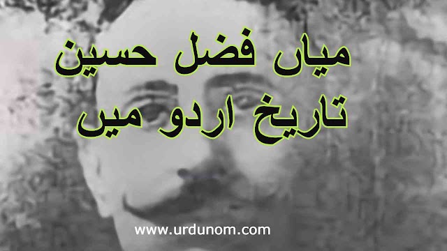 میاں فضل حسین  تاریخ اردو میں  | Mian Fazal Hussain  History in Urdu