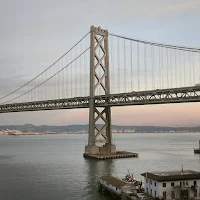 One pillar of the SF Bay Bridge