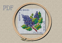 Cross stitch Pattern "Lilac Branch"