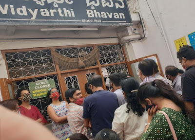 Crowd at Vidyarthi Bhavan Hotel , Basavanagudi