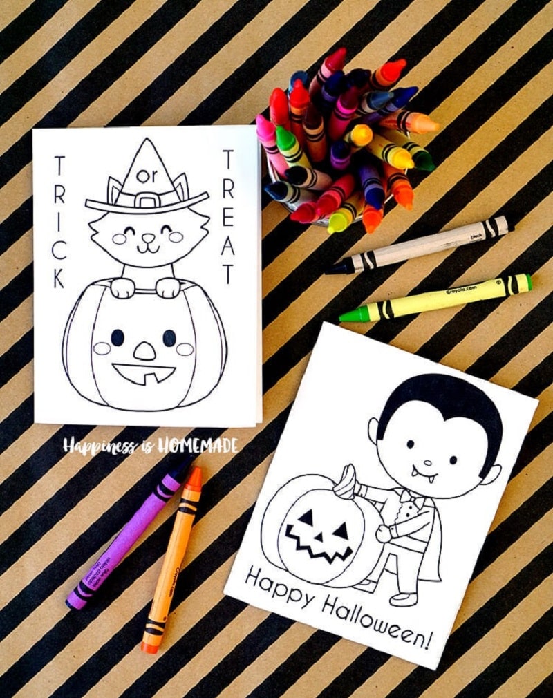 free printable Halloween colouring book