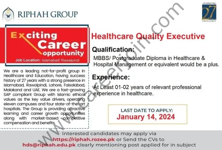 Jobs in Riphah Group