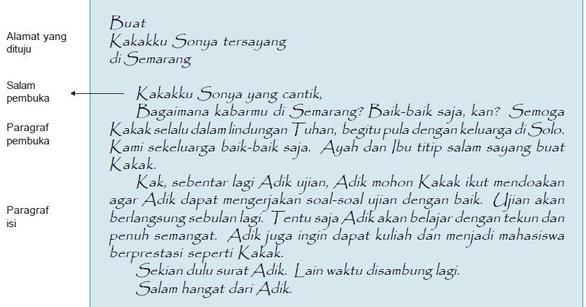 Contoh Surat Pribadi Bersifat Setengah Resmi Contoh Surat