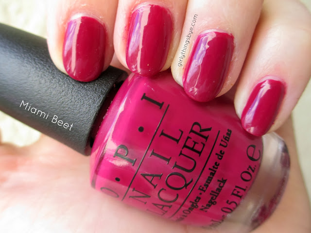 OPI Miami Beet, manicure, nail polish, Girly Things by *e*, Manicure Monday