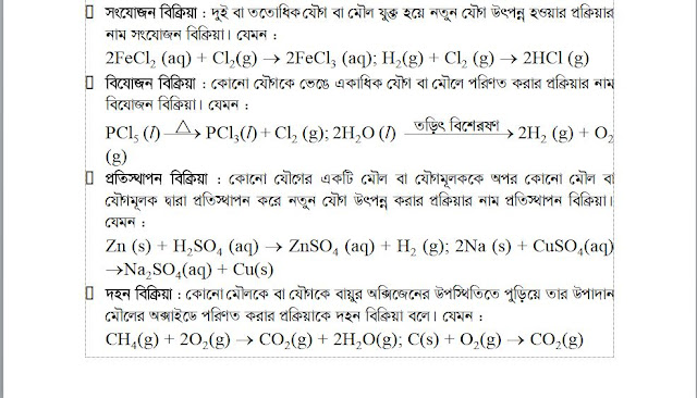 SSC Chemistry Chapter Seven Hand Note