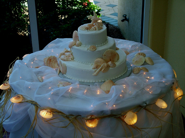 TORTA CAKE BODA EN LA PLAYA