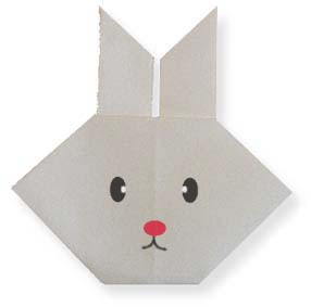Origami Rabbit (face) - Easy Origami instructions For Kids