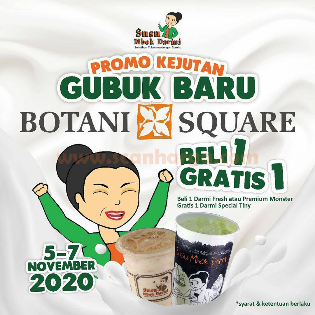 Promo Susu Mbok Darmi Beli 1 Gratis 1 - Opening Mal Botani Square