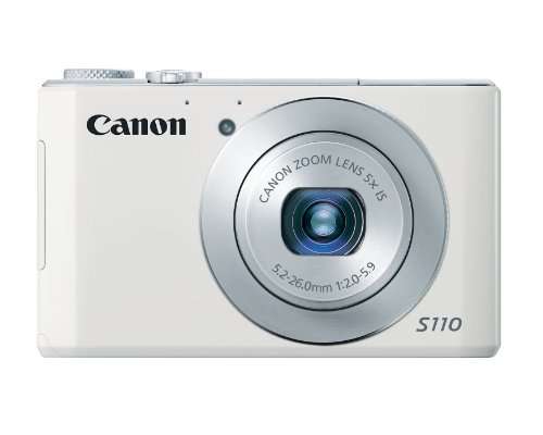 Canon PowerShot S110 12MP Digital Camera with 3-Inch LCD (White)