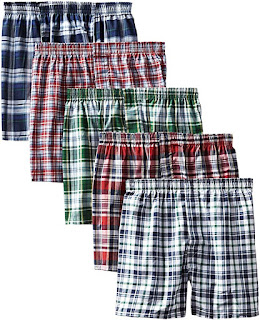 Hanes Men's 5-Pack Tartan Boxer with Inside Exposed Waistband