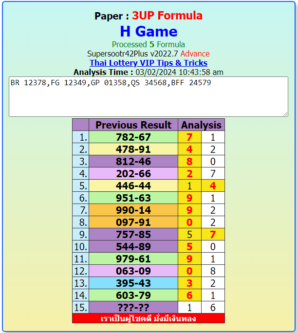 Thai Lottery Open H First Paper Game 16-3-2024 | Thai Lottery Result Today