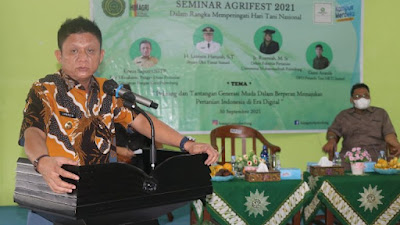 Jadi Narsum Seminar Agrifest 2021, Enos Ajak Mahasiswa Majukan Pertanian