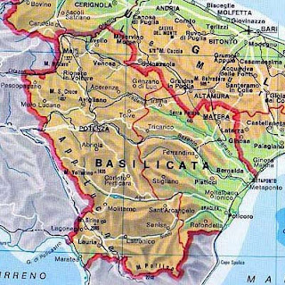 Basilicata Map Geographic Region