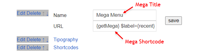 Mega Menu