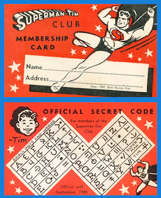 1947–1948 : Superman-Tim Club Membership Card