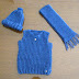 Gorro – bufanda y chaleco para bebé – 1 año