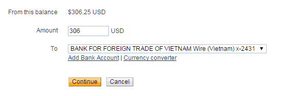 Bước 2 - Hướng dẫn rút tiền từ Paypal về Việt Nam