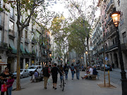 Passeig del Born, the slender square where medieval jousts were held, . (barcelona )