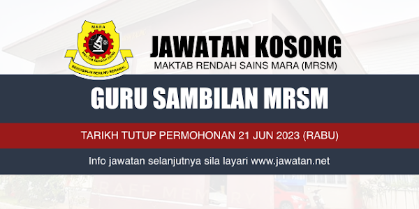 Jawatan Kosong Guru Sambilan MRSM 2023