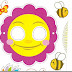 Máscara de flor para imprimir
