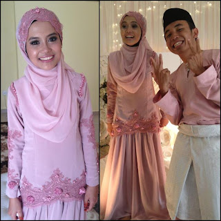 idea baju tunang dusty pink