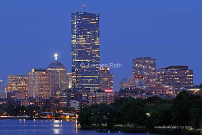 Boston Back Bay and Charles River skyline photography images