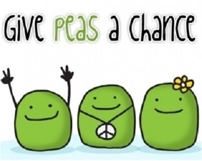 give peas a chance. HUMOR casi inteligente
