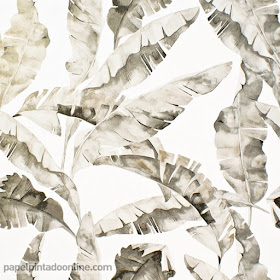 papel pintado dorado intenso hojas de platanero