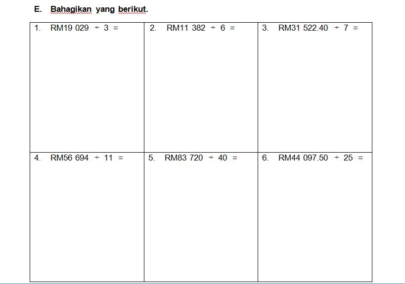 JOM KIRA WANG: LATIHAN TAHUN 5