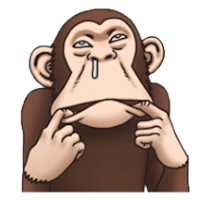 gambar lucu png monyet  untuk emoticon sosial media