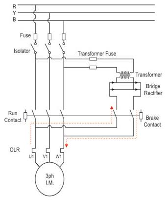 INDUSTRIAL AUTOMATION | Draw and explain power and control circuit of dc injection breaking for Induction motor. 