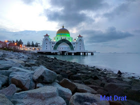 Sunrise Indah Masjid Selat Melaka Matahari Terbit